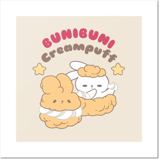 Cute Bunnies in Bunibuni Creampuff Posters and Art